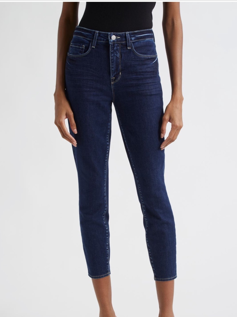 NWT L'AGENCE size 24 Margot high waist crop skinny jeans